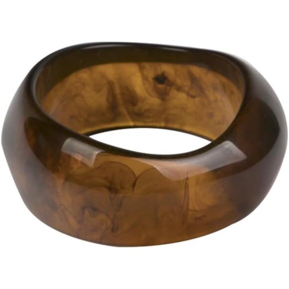 Jewelry - Chunky Colorful Acrylic Cuff Bangle Bracelet - Statement Jewelry for Women